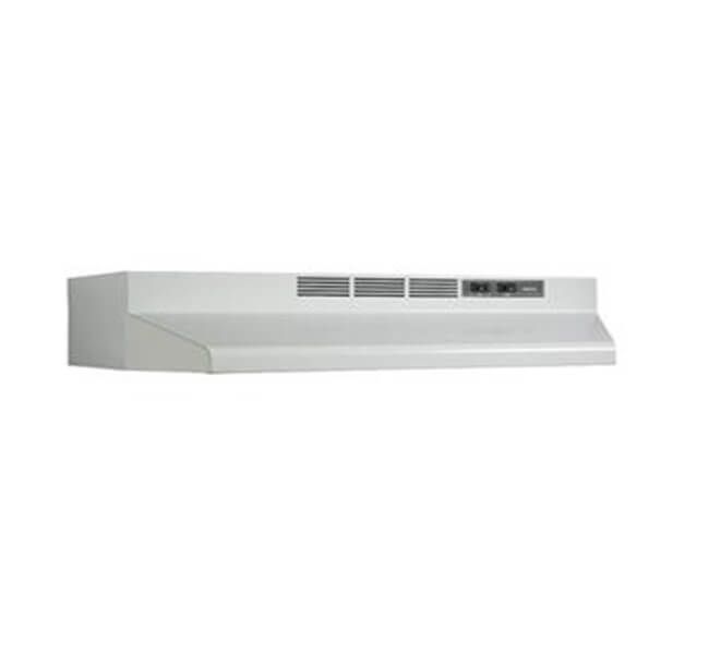 Broan - 24 Inch 160 CFM Under Cabinet Range Vent in White - BU224WH