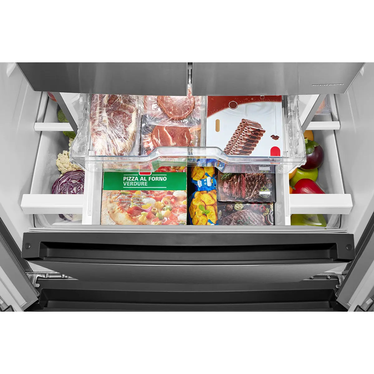 Midea - 30 Inch 18.4 cu. ft French Door Refrigerator in Stainless - MRF18B4AST