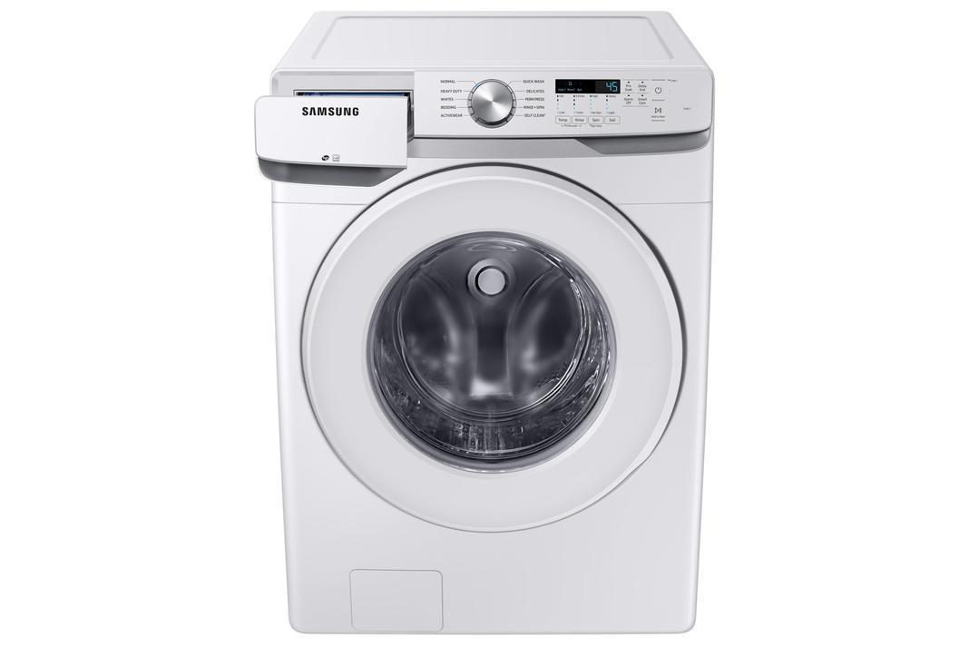 Samsung - 5.2 cu. Ft Front Load Washer in White - WF45T6000AW
