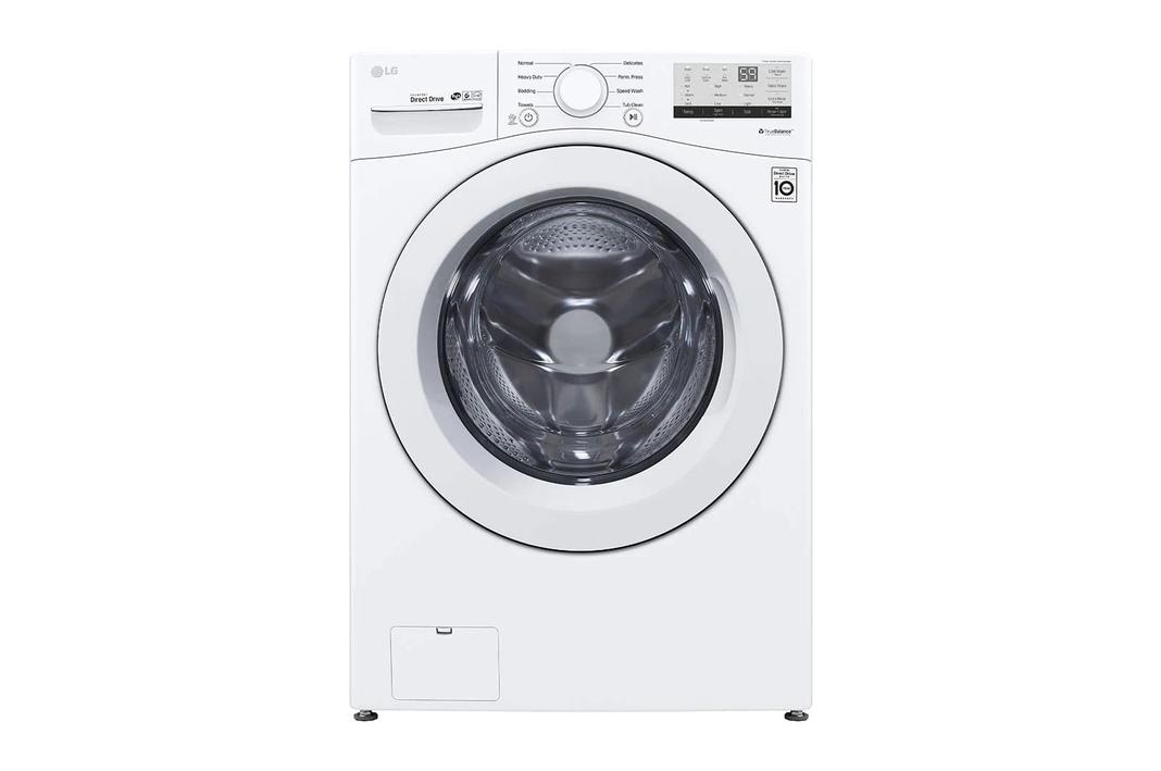 LG - 5.2 cu. Ft Front Load Washer in White - WM3400CW