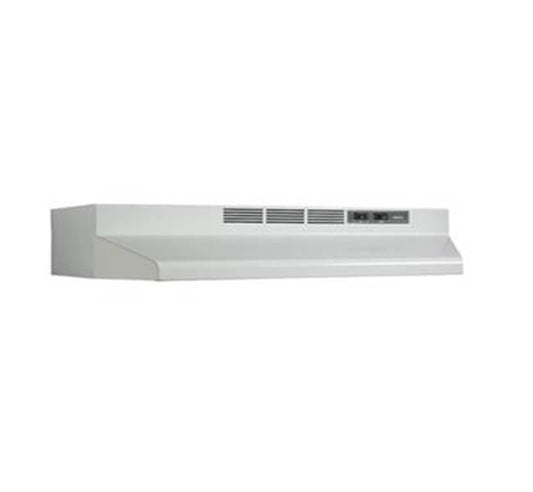 Broan - 24 Inch 160 CFM Under Cabinet Range Vent in White - BU224WH
