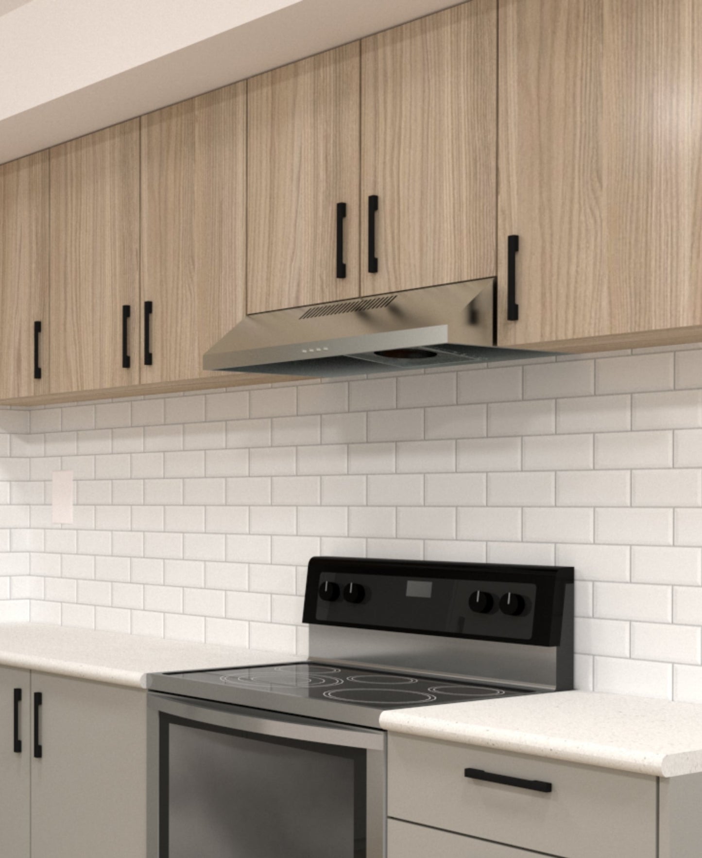 CYCLONE - 24 Inch 210 CFM Under Cabinet Range Vent in Stainless - EU1825D24SS