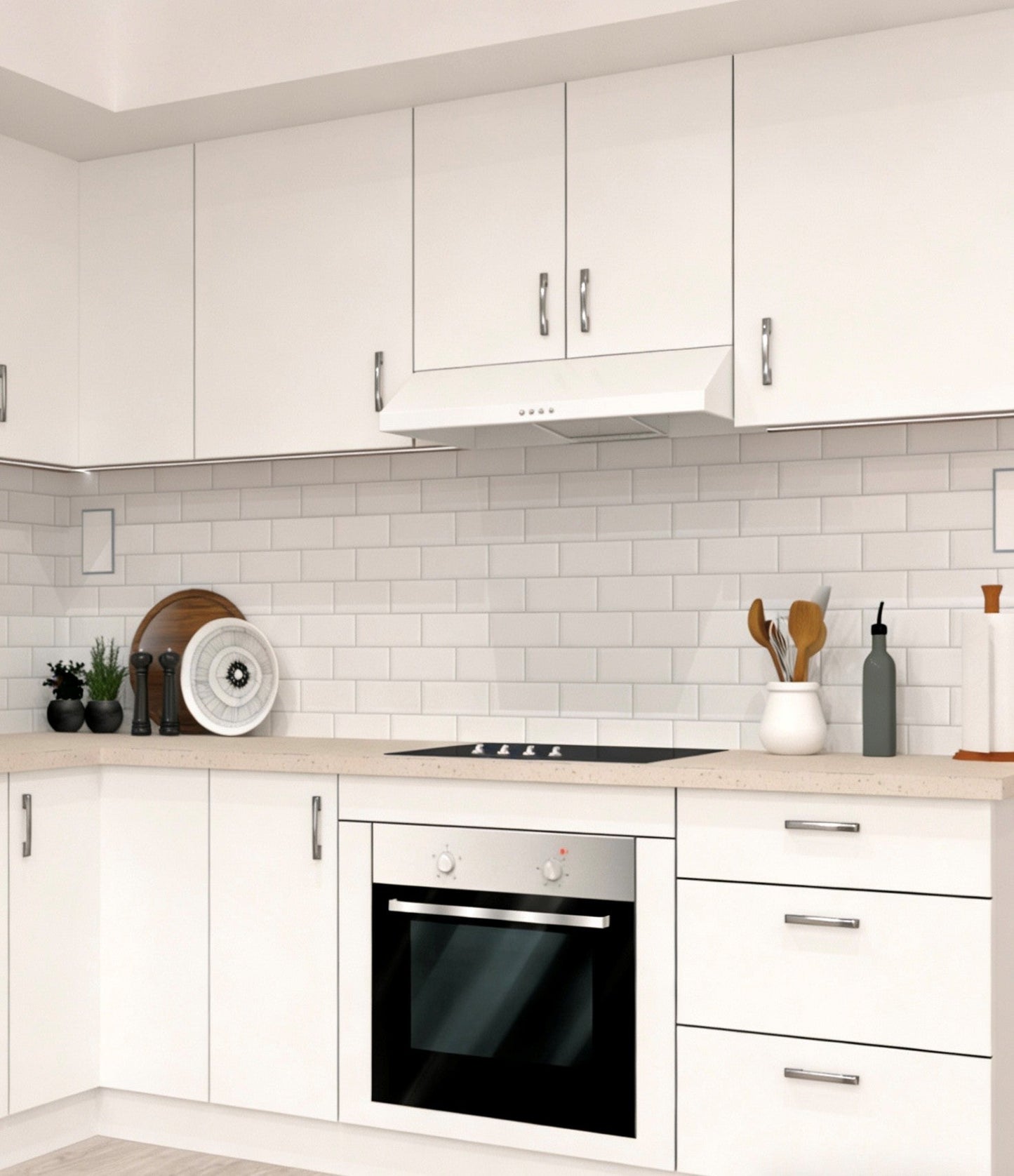 CYCLONE - 24 Inch 210 CFM Under Cabinet Range Vent in White - EU1825D24W