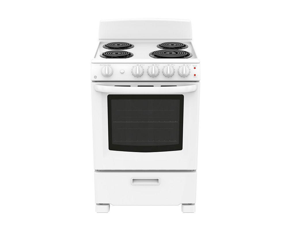 GE - 2.9 cu. ft  Electric Range in White - JCAS300DMWW