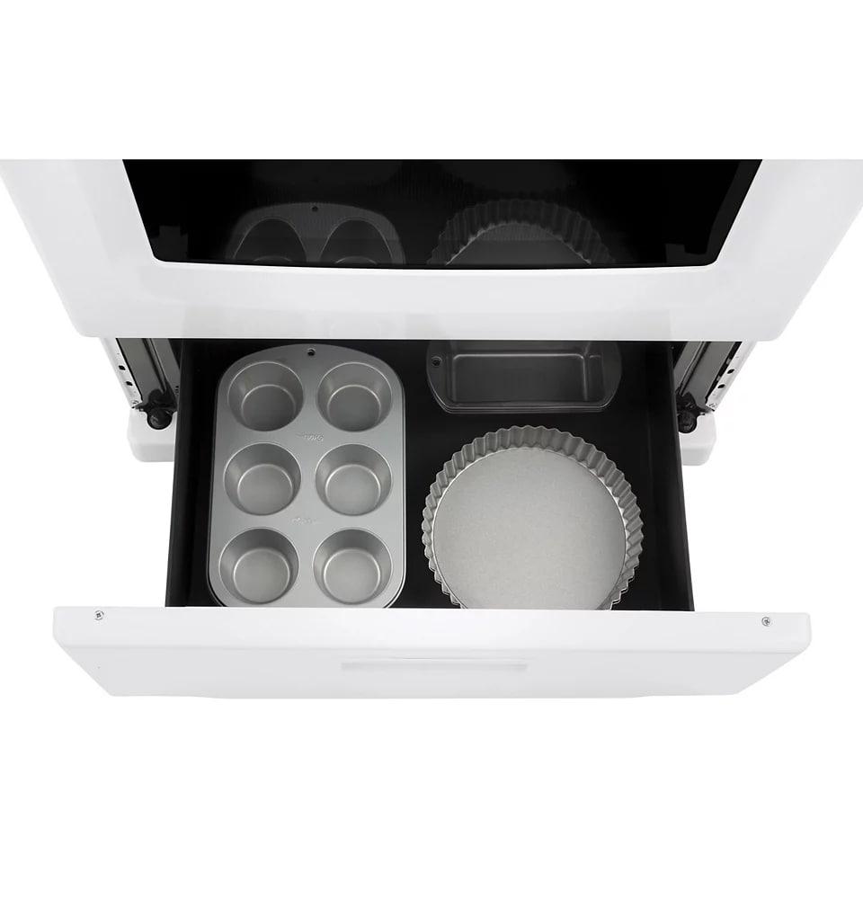 GE - 2.9 cu. ft  Electric Range in White - JCAS300DMWW