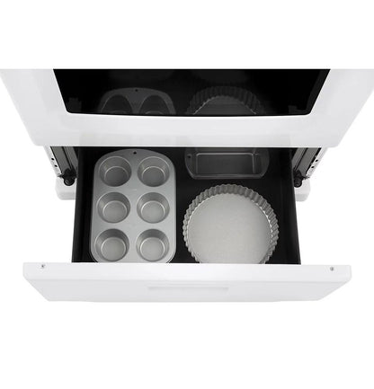 GE - 2.9 cu. ft  Electric Range in White - JCAS300DMWW