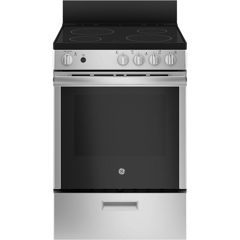 GE - 2.9 cu. ft  Electric Range in Stainless - JCAS640RMSS