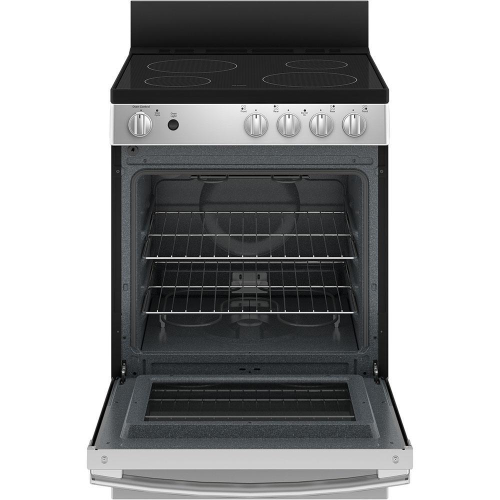GE - 2.9 cu. ft  Electric Range in Stainless - JCAS640RMSS