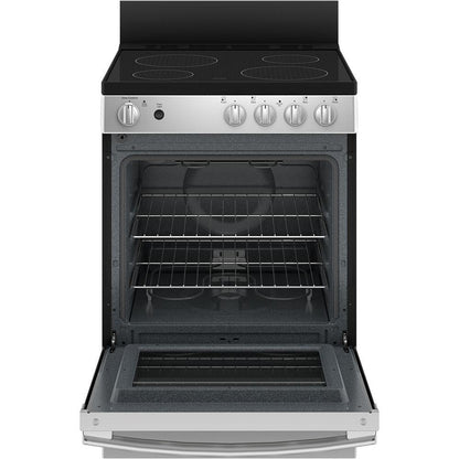 GE - 2.9 cu. ft  Electric Range in Stainless - JCAS640RMSS