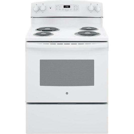 GE - 5 cu. ft  Electric Range in White - JCBP240DMWW