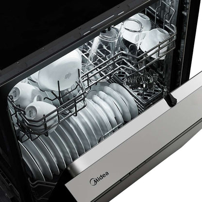 Midea - 52 dBA Built In Dishwasher in Stainless - MDF24P2BST