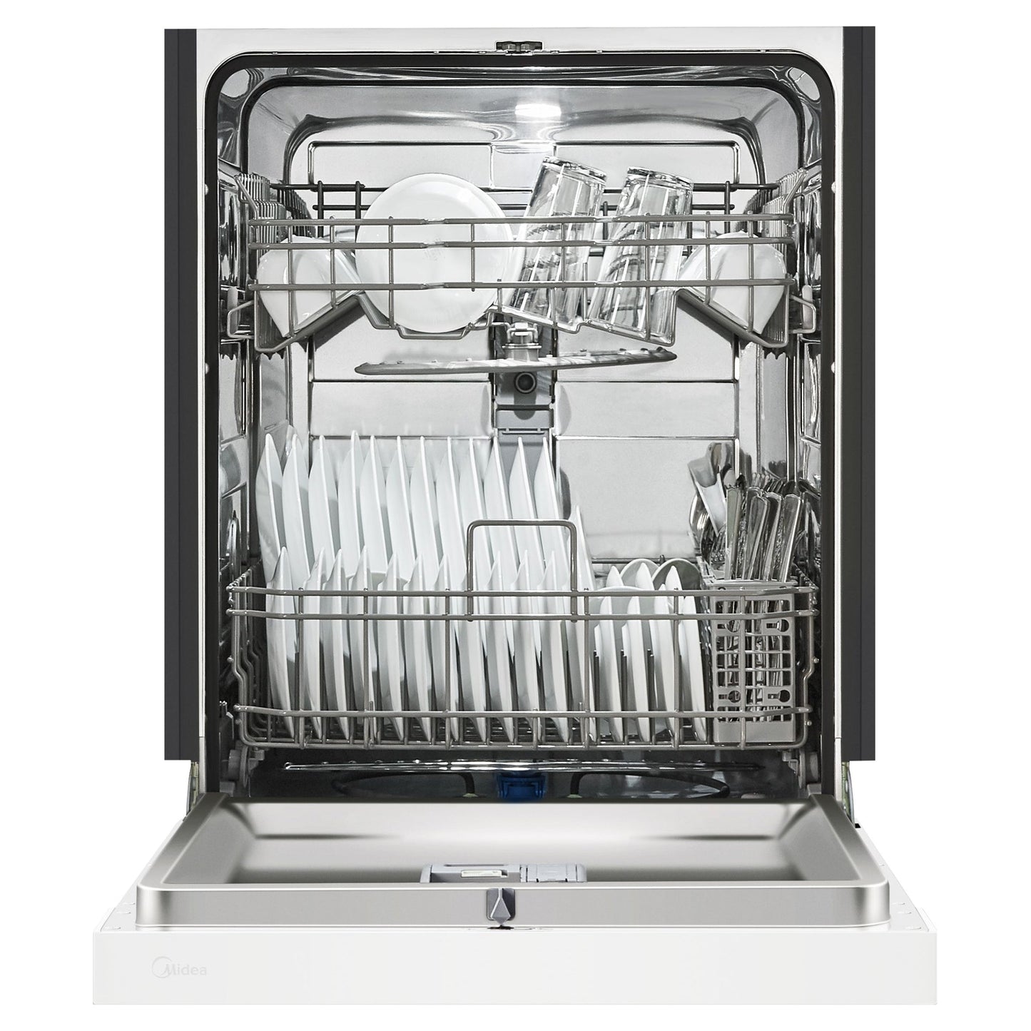 Midea - 52 dBA Built In Dishwasher in White - MDF24P2BWW