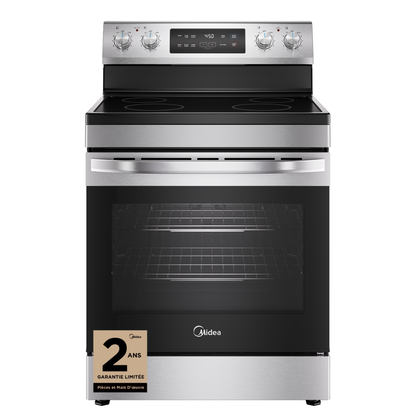 Midea - 6.3 cu. ft  Electric Range in Stainless - MER30B14ASTC