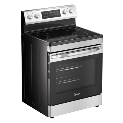 Midea - 6.3 cu. ft  Electric Range in Stainless - MER30B14ASTC