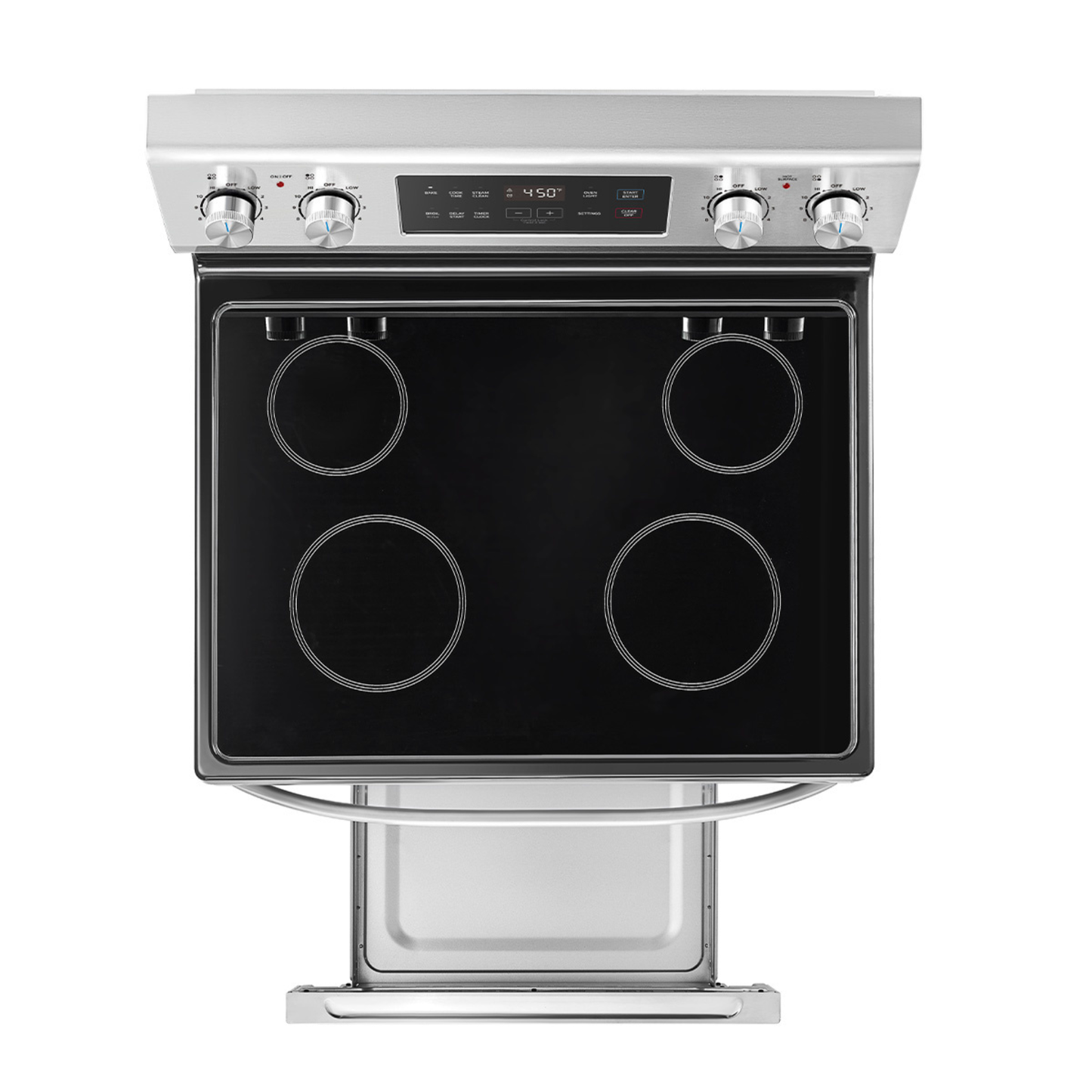 Midea - 6.3 cu. ft  Electric Range in Stainless - MER30B14ASTC