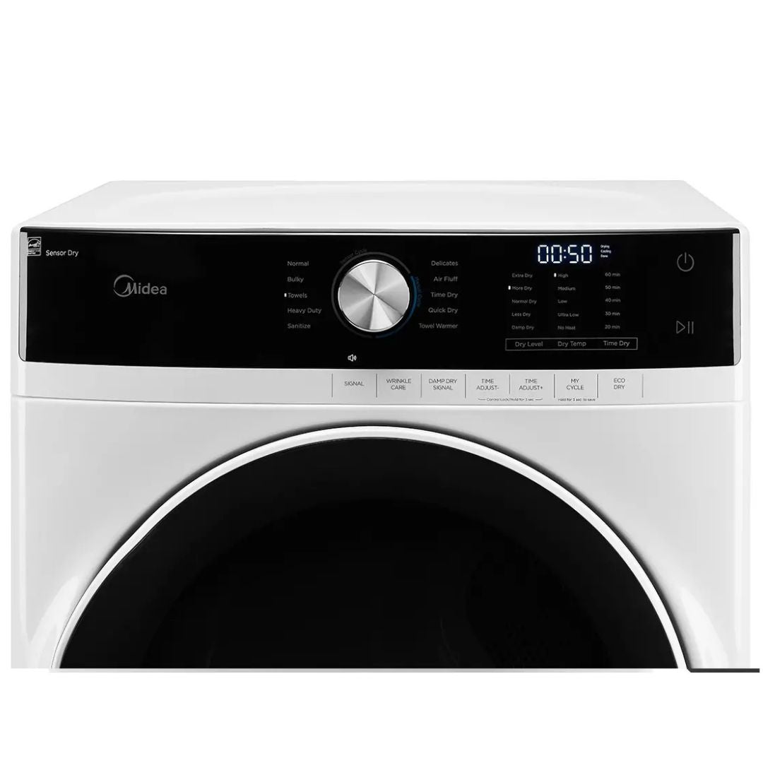 Midea - 8 cu. Ft  Electric Dryer in White - MLE52N4AWW