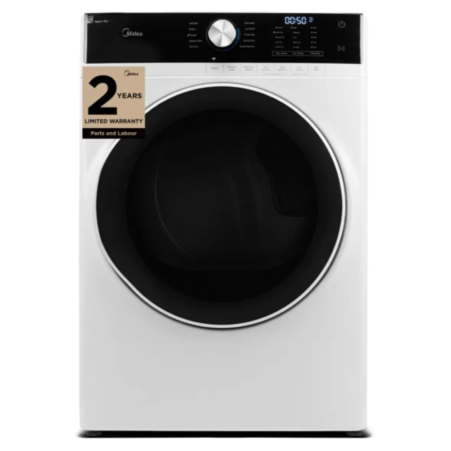 Midea - 8 cu. Ft  Electric Dryer in White - MLE52N4AWW