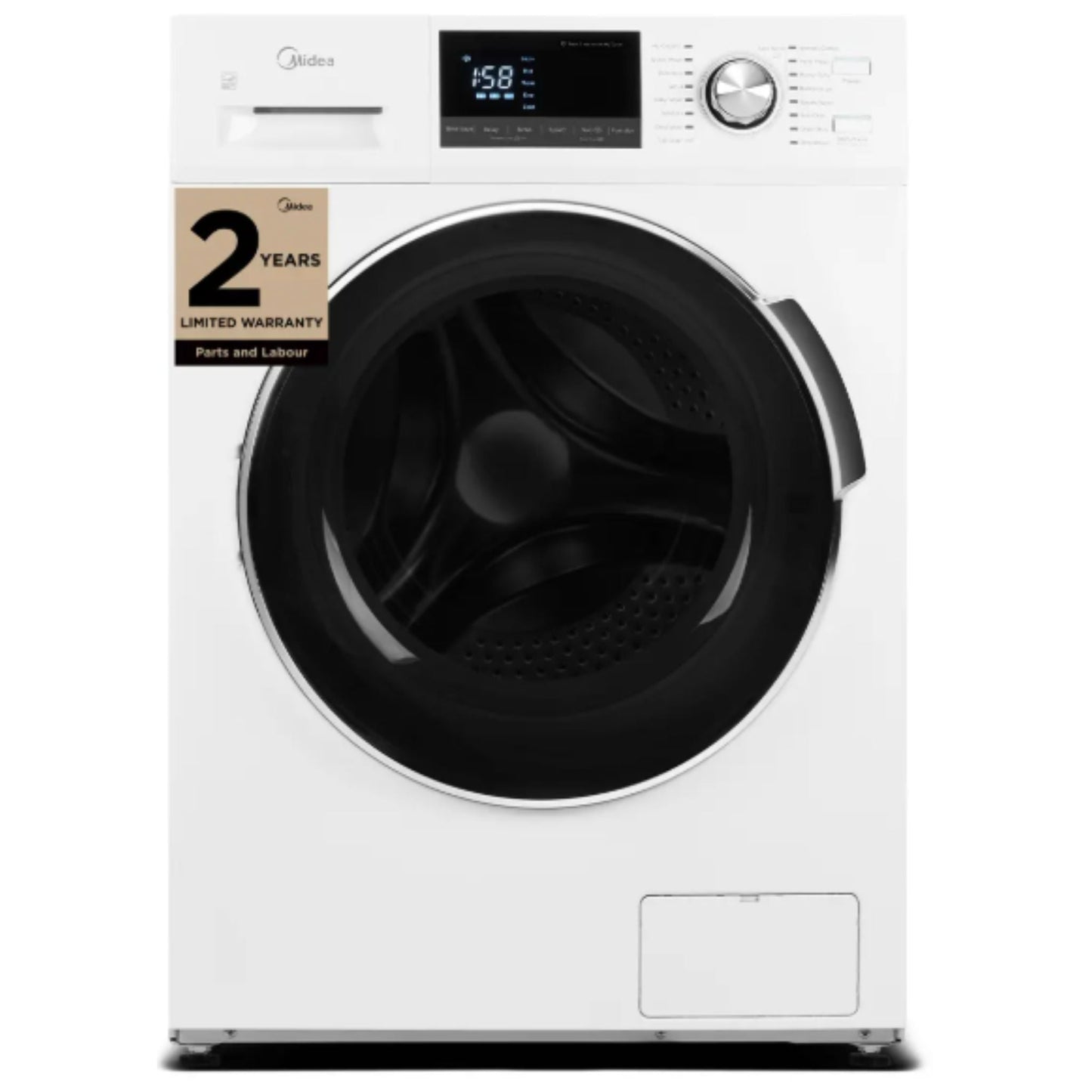 Midea - 3.1 cu. Ft  Front Load Washer in White - MLH27N5AWWC