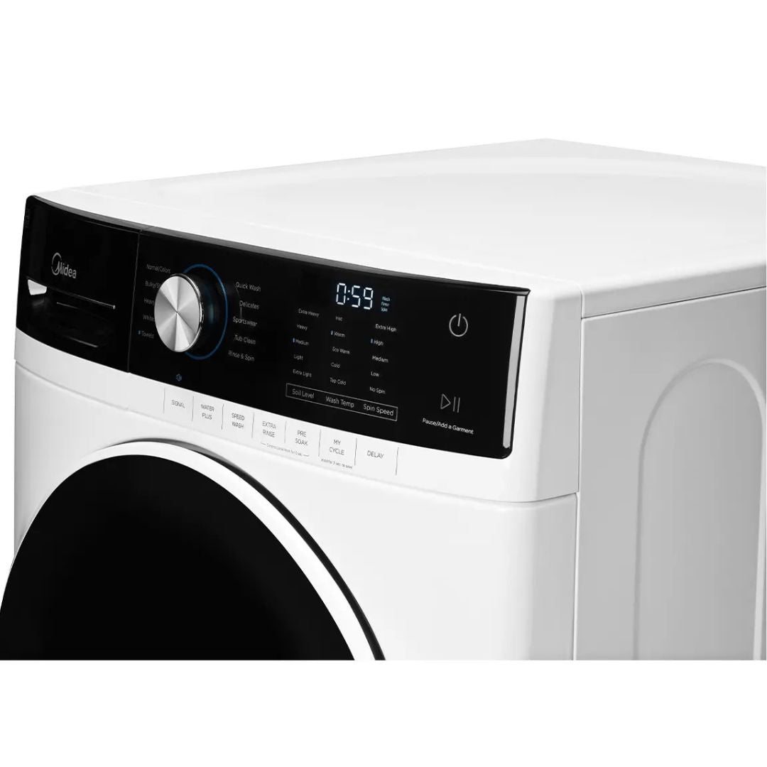 Midea - 5.2 cu. Ft  Front Load Washer in White - MLH52N4AWW