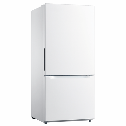 Midea - 29 Inch 18.7 cu. ft Bottom Mount Refrigerator in White - MRB19B7AWW