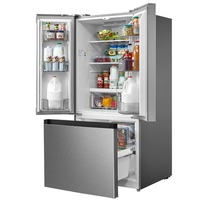 Midea - 30 Inch 18.4 cu. ft French Door Refrigerator in Stainless - MRF18B4AST