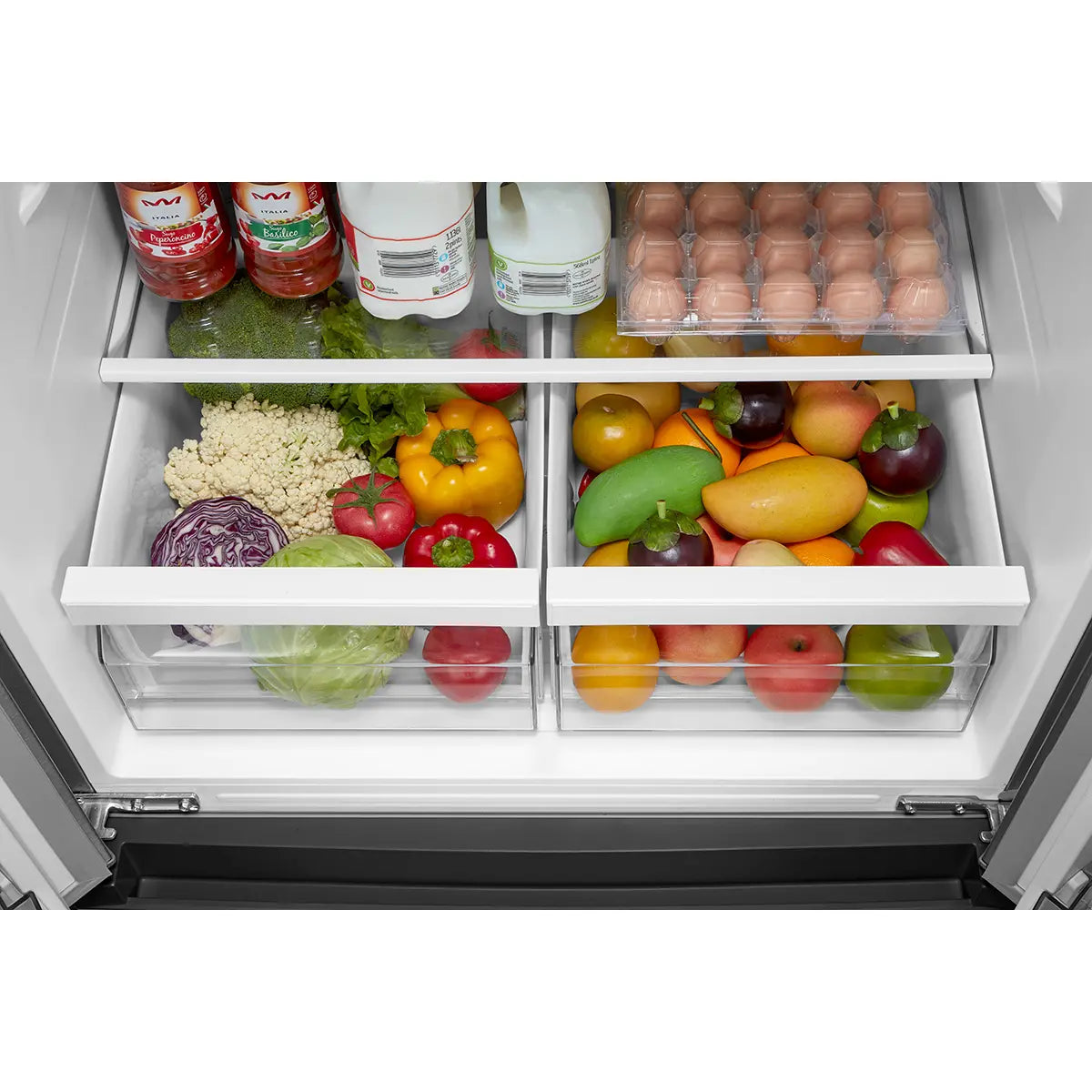 Midea - 30 Inch 18.4 cu. ft French Door Refrigerator in Stainless - MRF18B4AST