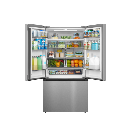 Midea - 33 Inch 22.6 cu. ft French Door Refrigerator in Stainless - MRF23I7AST