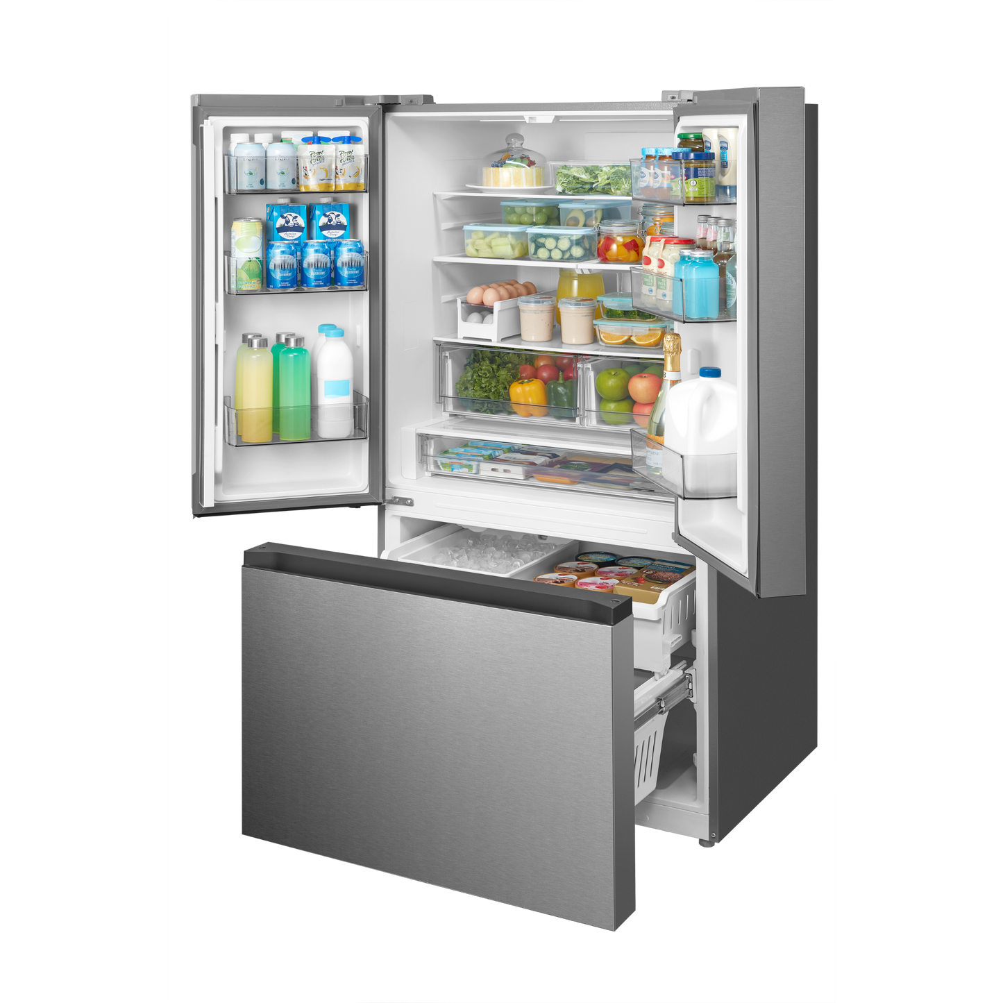 Midea - 33 Inch 22.6 cu. ft French Door Refrigerator in Stainless - MRF23I7AST