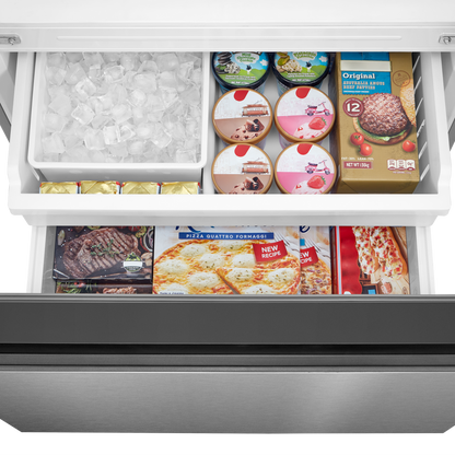 Midea - 33 Inch 22.6 cu. ft French Door Refrigerator in Stainless - MRF23I7AST