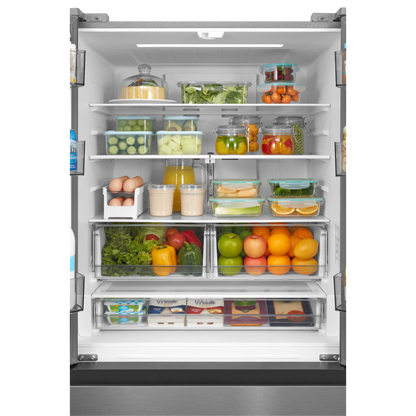 Midea - 33 Inch 22.6 cu. ft French Door Refrigerator in Stainless - MRF23I7AST
