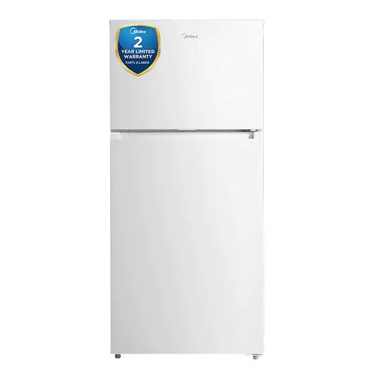 Midea - 28 Inch 14.2 cu. ft Top Mount Refrigerator in White - MRT14D2BWW