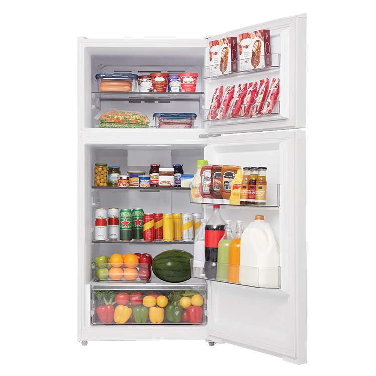 Midea - 28 Inch 14.2 cu. ft Top Mount Refrigerator in White - MRT14D2BWW