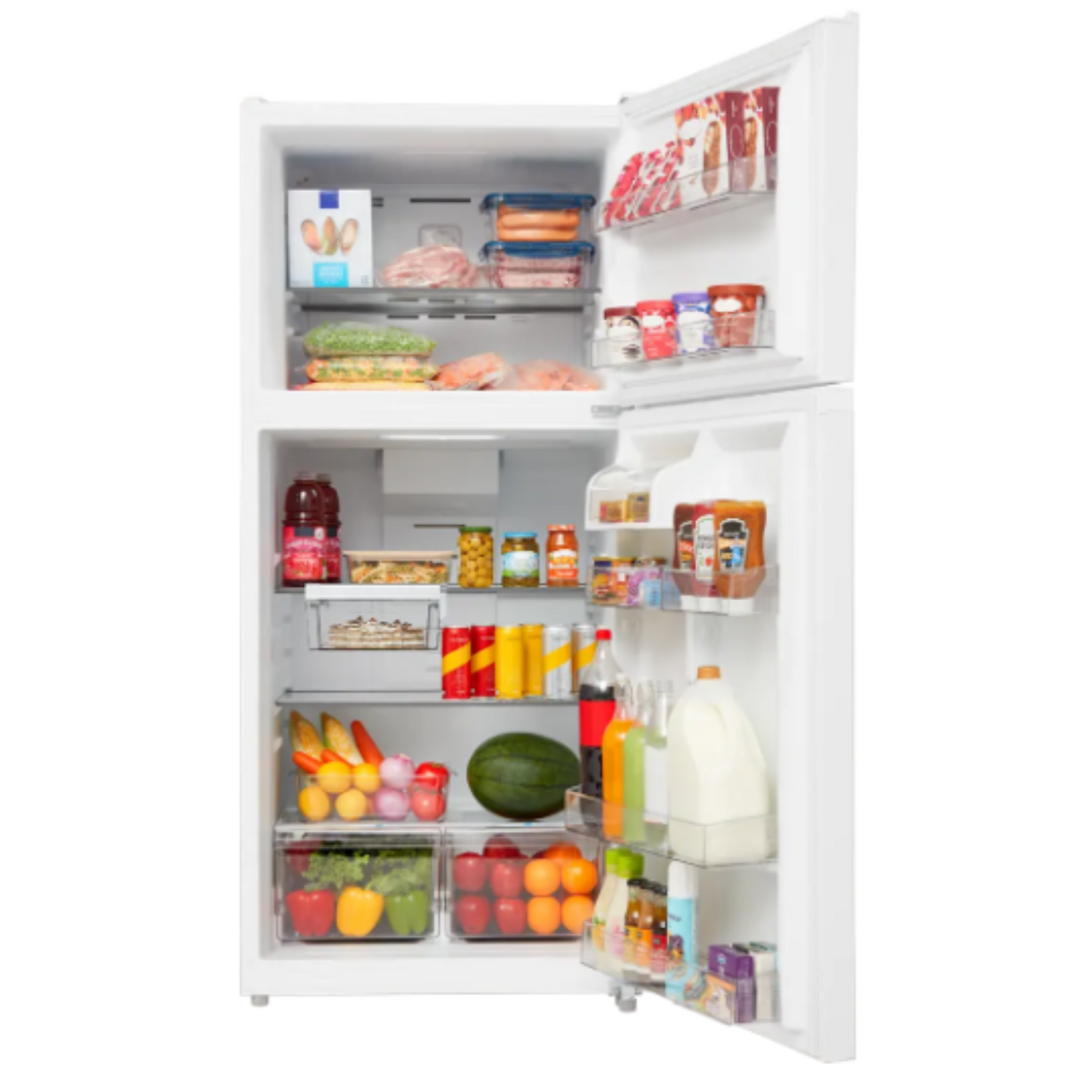 Midea - 30 Inch 18 cu. ft Top Mount Refrigerator in White - MRT18D3BWW