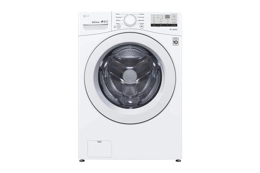 LG - 5.2 cu. Ft  Front Load Washer in  White - WM3400CW