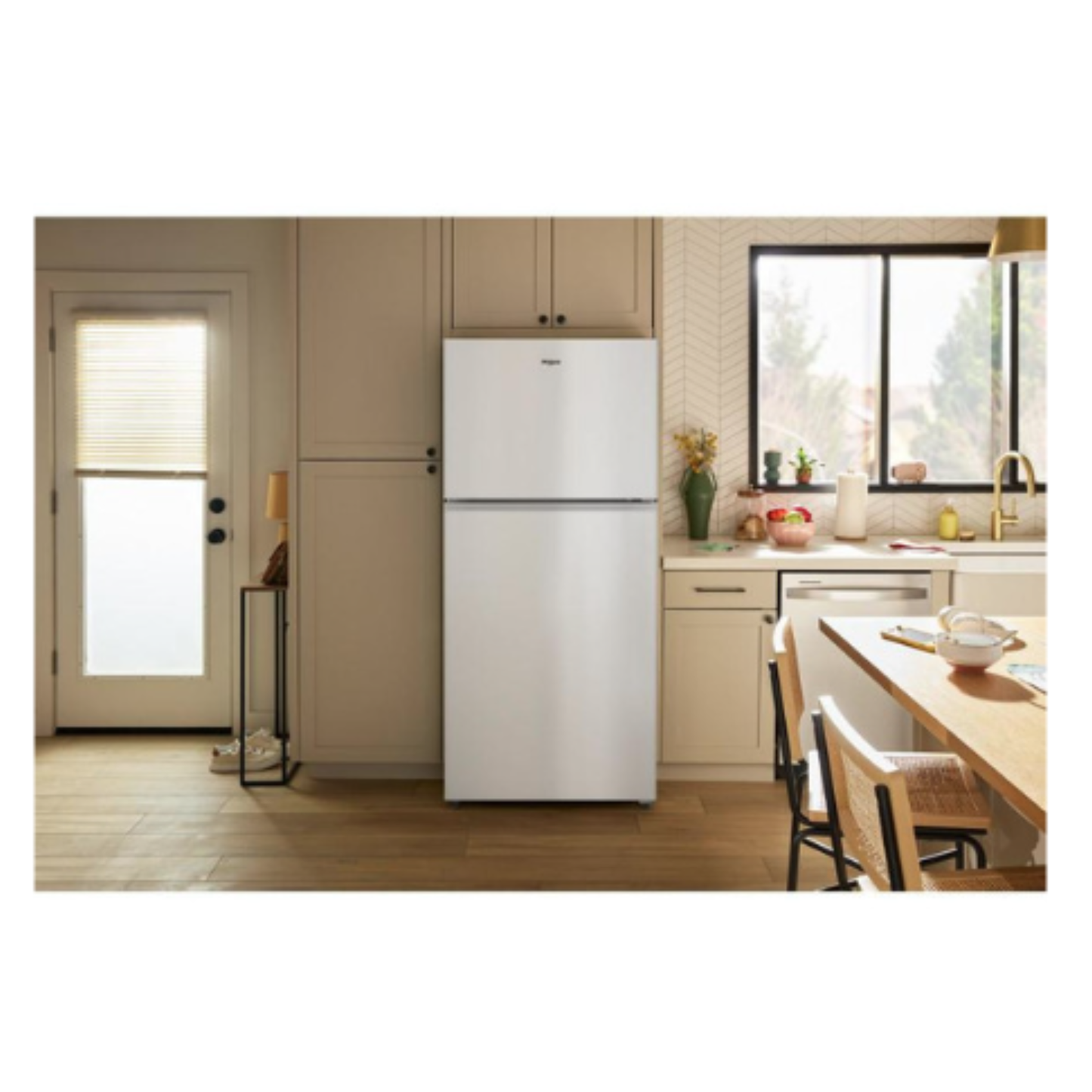 Whirlpool - 30 Inch 19 cu. ft Top Mount Refrigerator in White - WRTX5419SW