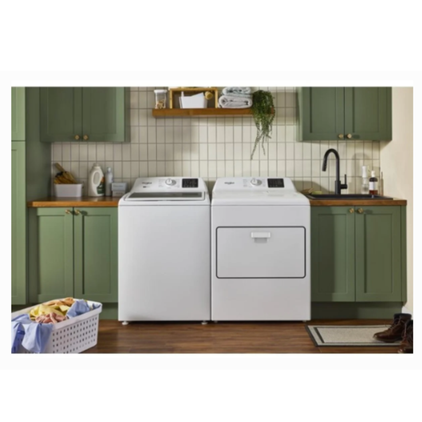 Whirlpool - 4.6 cu. Ft  Top Load Washer in White - WTW4105SW