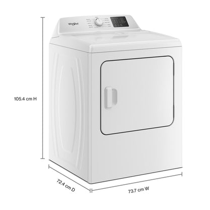 Whirlpool - 7 cu. Ft  Vented Electric Dryer in White - YWED4105SW