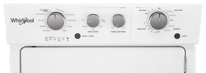 Whirlpool - 4.0 cu. ft. Washer and 5.9 cu. ft. Dryer Electric Laundry Center in White - YWET4027HW