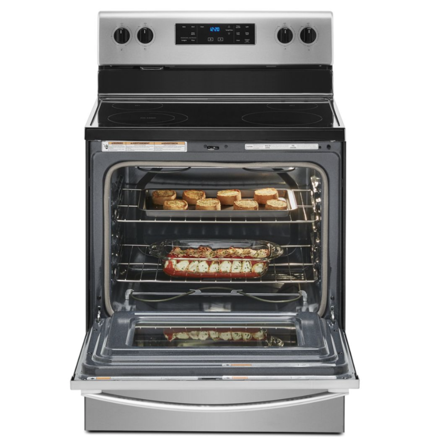 Whirlpool - 5.3 cu. ft  Electric Range in Stainless - YWFE515S0JS