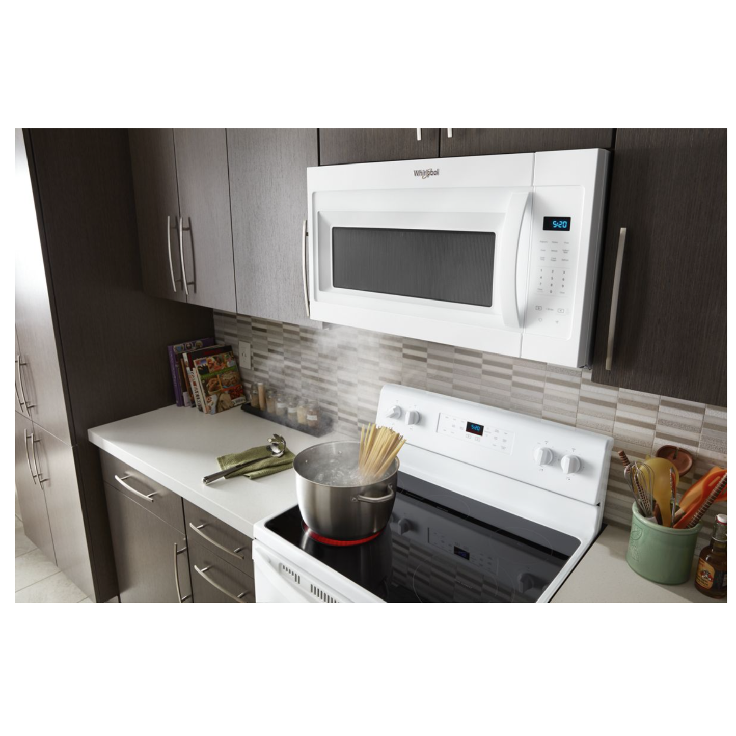 Whirlpool - 1.7 cu. Ft  Over the range Microwave in White - YWMH31017HW